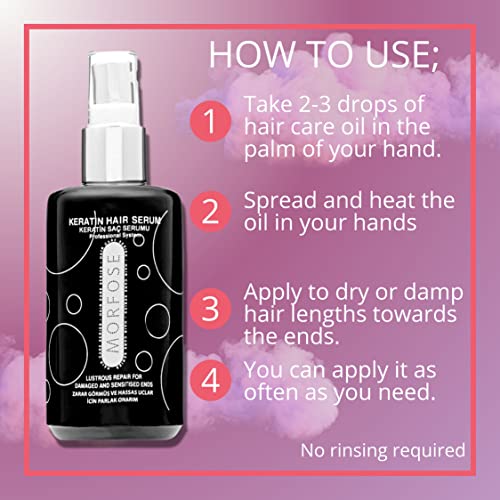 Morfose Ossion Keratin Hair Serum, Silky-smooth and Manageable Locks, Promotes Shiny, Healthy and Strong Hair, Reduces Frizz, Split-Ends and Breakage, 75 ml - Image 4