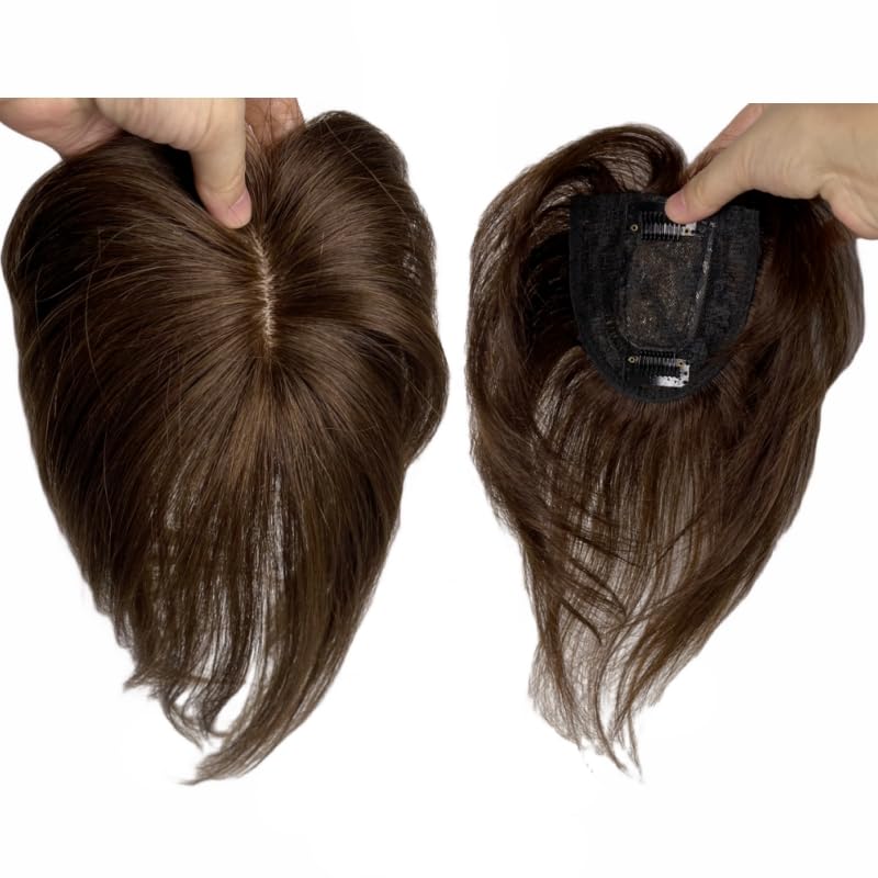 18 Inch Clip-On Human Hair Topper for Natural Volume and Effortless Styling - Image 2