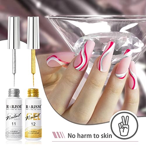 Sparkly New Year Festive Gel Nail Art Kit - 10ml Capacity for Stunning Nails - Image 4