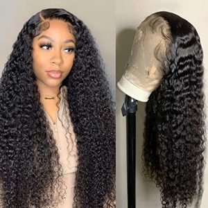 13x4 Lace Front Brazilian Curly Human Hair Wig for Women, 150% Density, Natural Look
