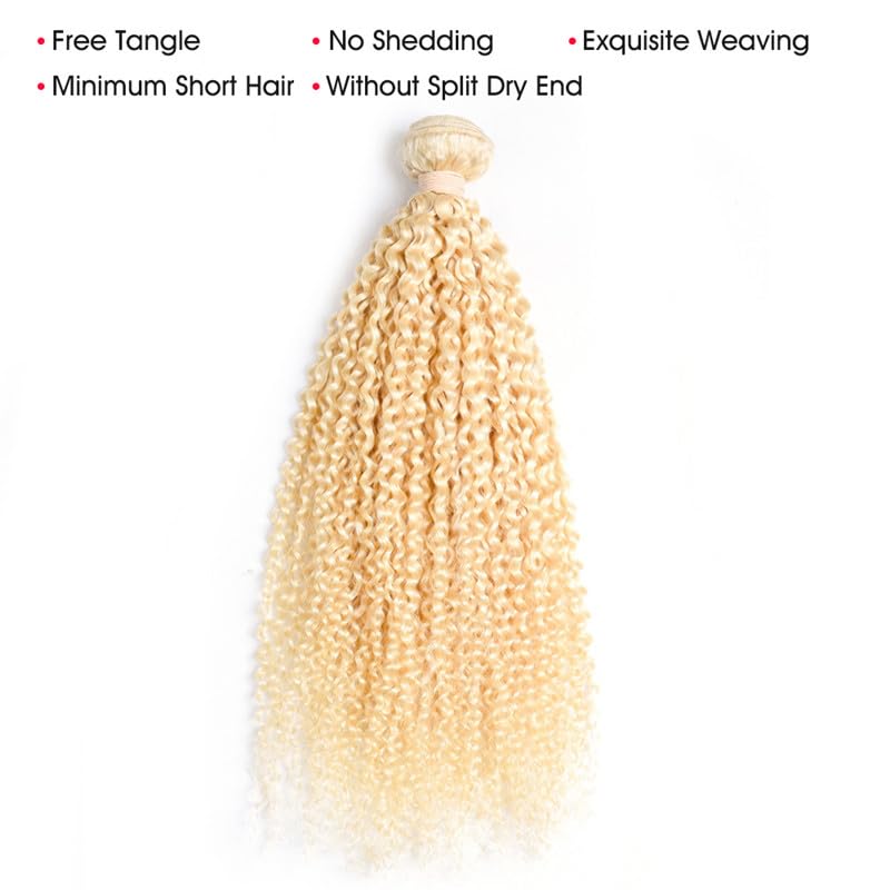 Kinky Curly 100% Remy Human Hair Weave 14 Inch Natural Texture - Image 2