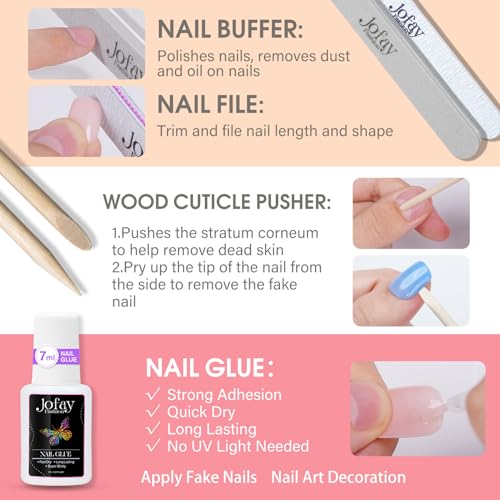 Short Natural Acrylic Nails - 24 Pieces, Durable and Easy to Apply - Image 5