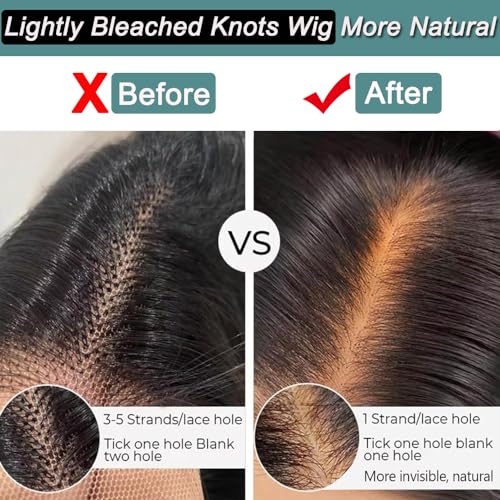 Body Wave Lace Front Wigs Human Hair 13x4 HD Lace Front Wigs Human Hair 180% Density Brazilian Virgin Hair Pre Bleached Pre Plucked Body Wave Human Hair Wig Real Hair Wigs 28 Inch - Image 3