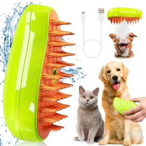 Adjustable Heat Steam Hair Straightener Brush for Effortless Styling