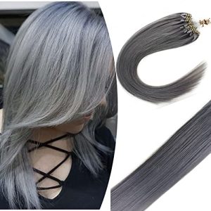 Short Grey Human Hair Extensions for Natural Look and Effortless Styling