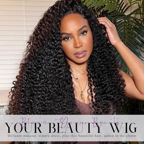 Arabella 5x6 Wear and Go Glueless Wigs Human Hair 210% Density Lace Front Wigs Human Hair 100% Deep Curly Wave Wigs Pre Cut Lace 12a Real Pre Bleached New Body Wave Wig(24inch, 5X6 Deep Curly Wig) - Image 3