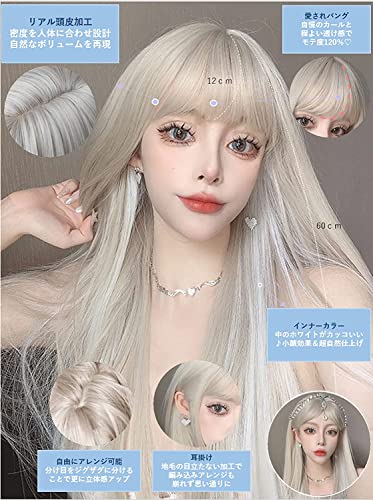 Premium 20-Inch White Human Hair Wig for Women, Soft Texture, Natural Look - Image 3