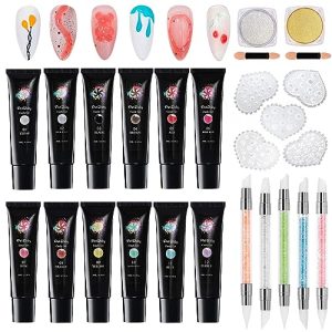 12 Colors 5D Solid Pudding Gel Nail Polish Set for DIY Nail Art and Extensions
