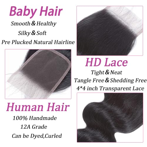 13x4 Inch Natural Virgin Human Hair Lace Closure Topper for Versatile Styling - Image 3