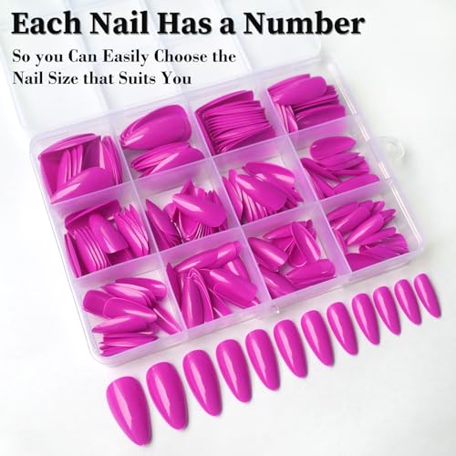Lavender acrylic nails, short length - Image 4