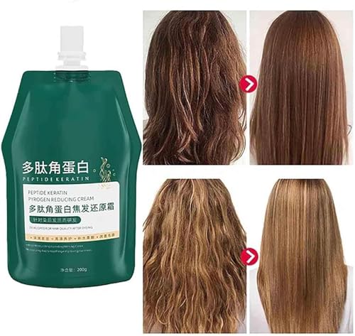 Polypeptide Keratin Burnt Hair Restoring Cream,Nourishing & Conditioning Leave-in Deep Conditioner (2Pcs) - Image 4