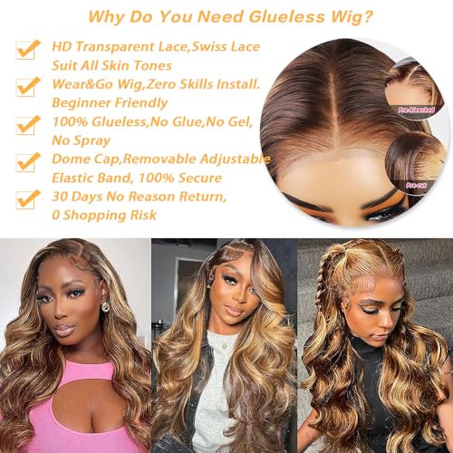 Blonde Full Lace Human Hair Wig for Women, Natural Look, Comfortable Fit, 20 Inch - Image 4