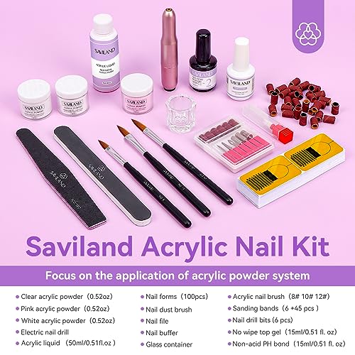 Pink White Powder Acrylic Nails - Image 6