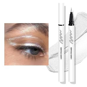 Sparkle Silver Waterproof Liquid Eyeliner, 0.1 fl oz, Long-Lasting Wear