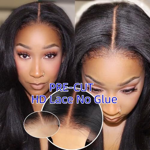 18 Inch 180% Density 6x6 HD Lace Closure 4C Kinky Curly Edges Wear and Go Wig - Image 3