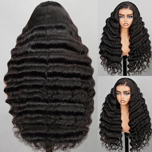 Arabella 5x6 Ready to Go Glueless Wigs Human Hair 210% Density Lace Front Wigs Human Hair 100% Loose Deep Wave Wigs Pre Cut Lace 12a Real Pre Bleached New Body Wave Wig (26inch, 5X6 Loose Curly Wig) - Image 6