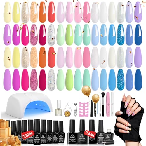 Vibrant Spring Gel Nail Colors & Designs Set for Creative Nail Art - Image 6