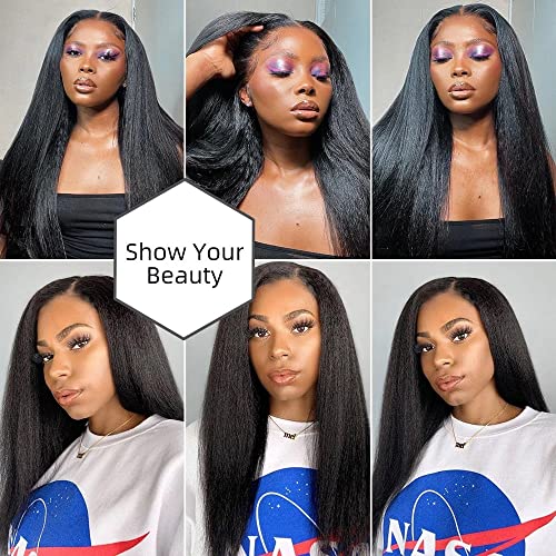 Yaki Straight I Tip Hair Extensions Human Hair Brazilian Remy Hair 22 Inch Invisible Keratin Stick I tip Hair Bundles Pre Bonded Real Hair Extensions Microlink Beads Hair for Black Women 50g/50Strand - Image 7