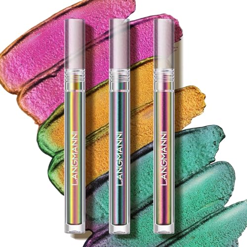 Duochrome Liquid Eyeshadow, Chameleon Multichrome Green Metallic Holographic Gel Eye Shadow, High Pigmented Quick-Dry Waterproof Color Shifting Glitter Shimmer Gradient Eye Gloss Makeup (PEACOCK) - Image 6