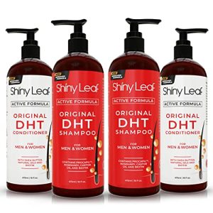 DHT Blocker Shampoo and Conditioner for Hair Loss With Biotin For Men, Women, Anti-Hair Loss Treatment, Rosemary Leaf Oil and Asparagus Extracts, for Thinning Hair (Shampoo and Conditioner)