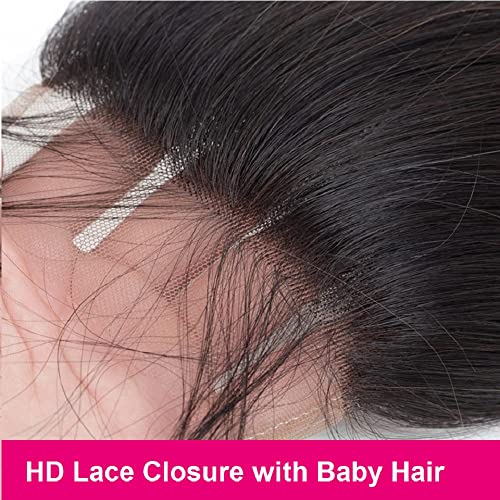 4x4 Inch Natural Look Human Hair Lace Closure Easy Styling for Effortless Beauty - Image 4