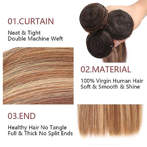 Luxurious 22-inch Clip-In Human Hair Extensions - Straight, Dark Brown - Image 2