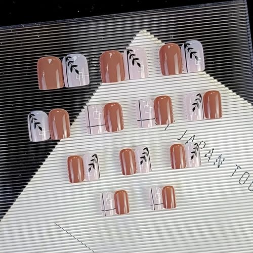 Chic Short Acrylic Nails for Stylish Looks - Easy Application, Durable, Pack of 24 - Image 2