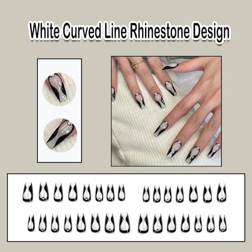 White coffin acrylic nails for elegant look. - Image 2