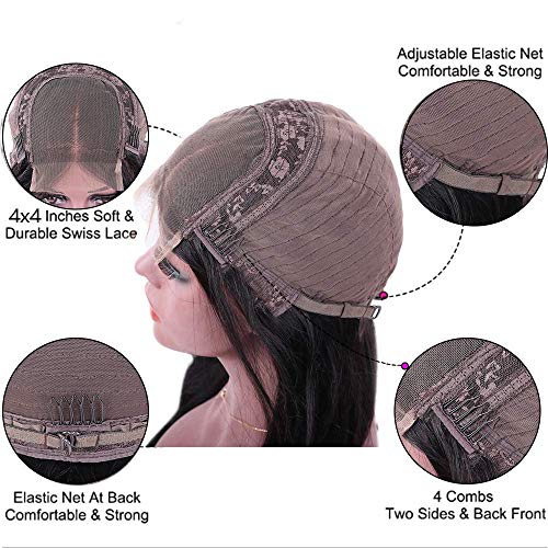 Nuna 100% Human Hair Wig for Natural Look and Comfort, Medium Length - Image 3