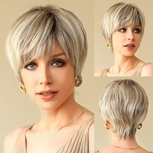 Upart Human Hair Wig for Women, Natural Look, Soft, Comfortable, Adjustable Size