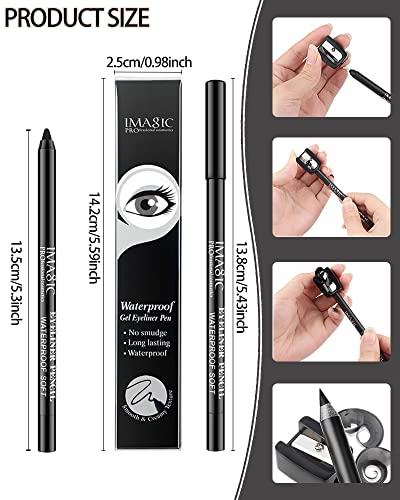 Long-lasting Black Eyeliner Pencil, All-Day Wear, 0.12 oz Size - Image 3