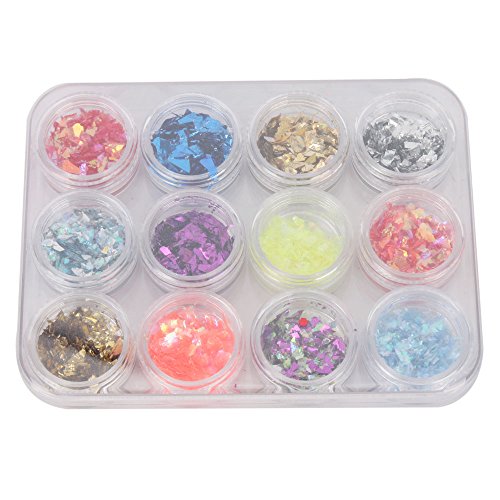 Crushed Shell Acrylic Nails - Image 2