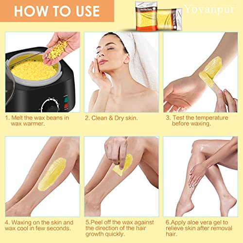 Sensitive Skin 1.3lb Hard Wax Beads with 20 Wax Sticks Hair Removal Kit - Image 5