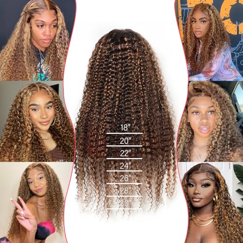 Honey Blonde 22 Inch Long Curly Human Hair Wig for Women Natural Look - Image 7