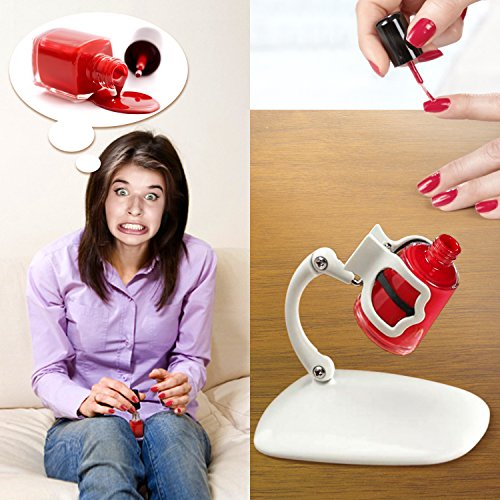 Grip & Tip Nail Polish Holder And Nail Art Surprise - Nail Polish Bottle Holder - Anti-Spill Nail Polish Holder - Handsfree Polish Holder - Tilts for Optimal Angle - Image 3