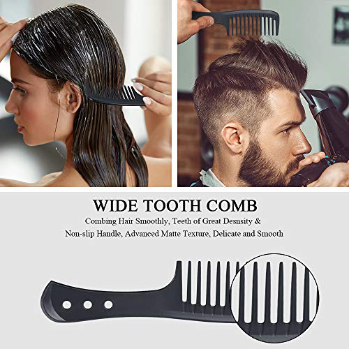 Hairdressing Combs Set, 3 Pack Wide Tooth Combs, Heat Resistant Anti-static Carbon Hair Brush Hair Comb for Long, Wet or Curly Hair Detangling - Image 6