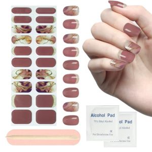 Hernine Easy-Apply Gel Nail Stickers 20 Count Stylish Designs