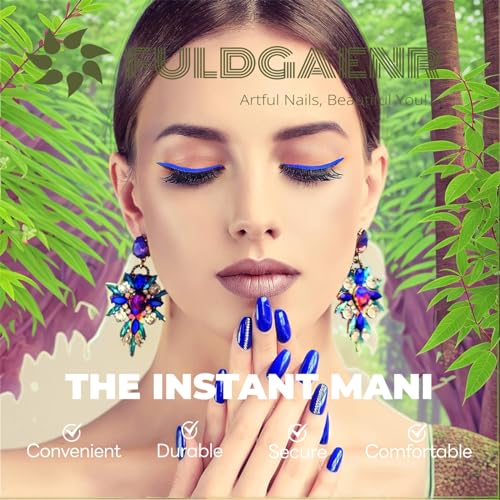 Colorful Tips Press on Nails Medium Almond Fake Nails with Designs French Swirl Dopamine Style Nude Full Cover Acrylic Artificial Spring Oval False Nails Summer Glue on Nails for Women and Girls 24Pcs - Image 6