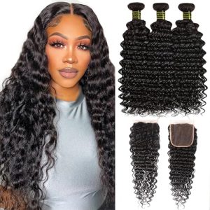 Hair extension closure for natural-looking hair integration.