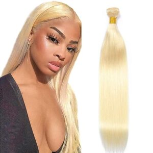 #613 Blonde Straight Human Hair Bundles Honey Blonde Human Hair Bundles 14 Inch 1 Bundle Color Blonde Hair Unprocessed Brazilian Human Hair Extension For Black Women
