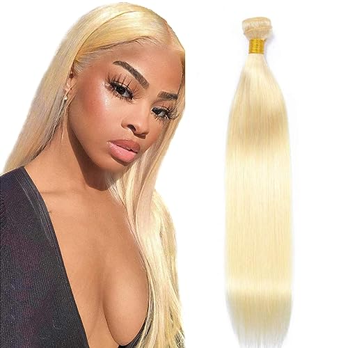 #613 Blonde Straight Human Hair Bundles Honey Blonde Human Hair Bundles 14 Inch 1 Bundle Color Blonde Hair Unprocessed Brazilian Human Hair Extension For Black Women