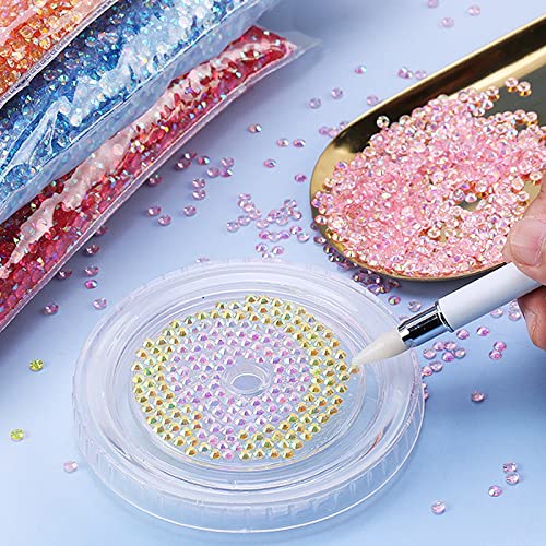 Pink Rhinestone Acrylic Nails - Image 5