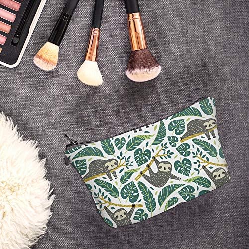 LOOMILOO Women's Sloth Cosmetic Bag Waterproof, Spacious Travel Toiletry Organizer Pouch - Image 4