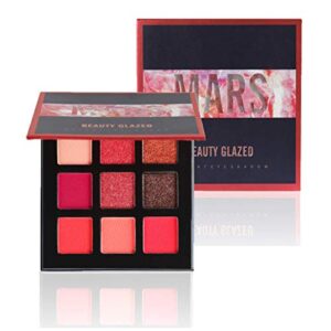 9-Color Waterproof Eyeshadow Palette - Matte Shimmer Glitter Finishes Long-Lasting Wear