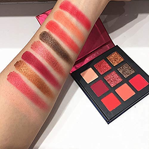 9-Color Waterproof Eyeshadow Palette - Matte Shimmer Glitter Finishes Long-Lasting Wear - Image 5
