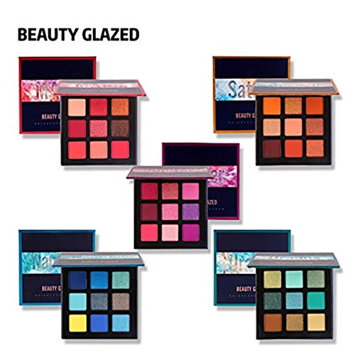 9-Color Waterproof Eyeshadow Palette - Matte Shimmer Glitter Finishes Long-Lasting Wear - Image 6
