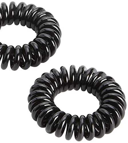 9 Piece Black Spiral Hair Ties Traceless Coil Hair Rings for Women Ponytails - Image 4