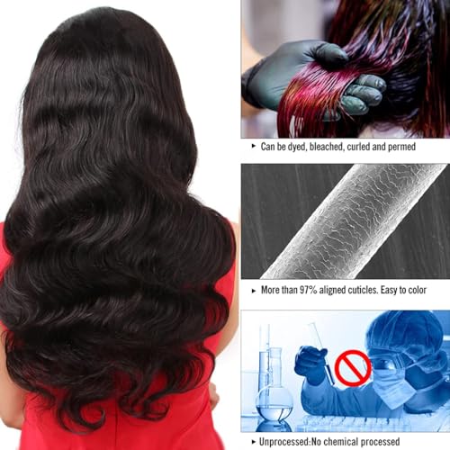 Human Hair Lace Front Wig Comfortable Fit Natural Look 150% Density - Image 7