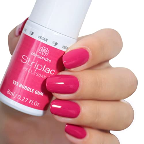 alessandro Striplac Peel or Soak Nail Polish - Long Lasting Wear - Quick Drying Time - Offers a Variety of Colors - Delivers Professional Results - Vegan - Cruelty Free - Bubble Gum - 0.27 oz - Image 2
