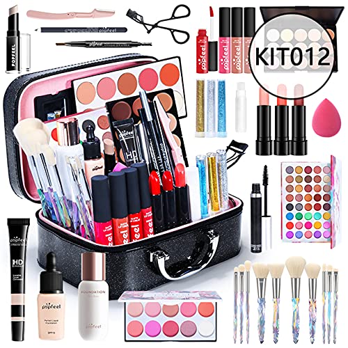 All-in-One Makeup Gift Set Travel Makeup Kit Complete Starter Makeup Bundle Lipgloss Lipstick Concealer Blushes Powder Eyeshadow Palette Cosmetic Palette for Teen Girls & Adults #17 - Image 2